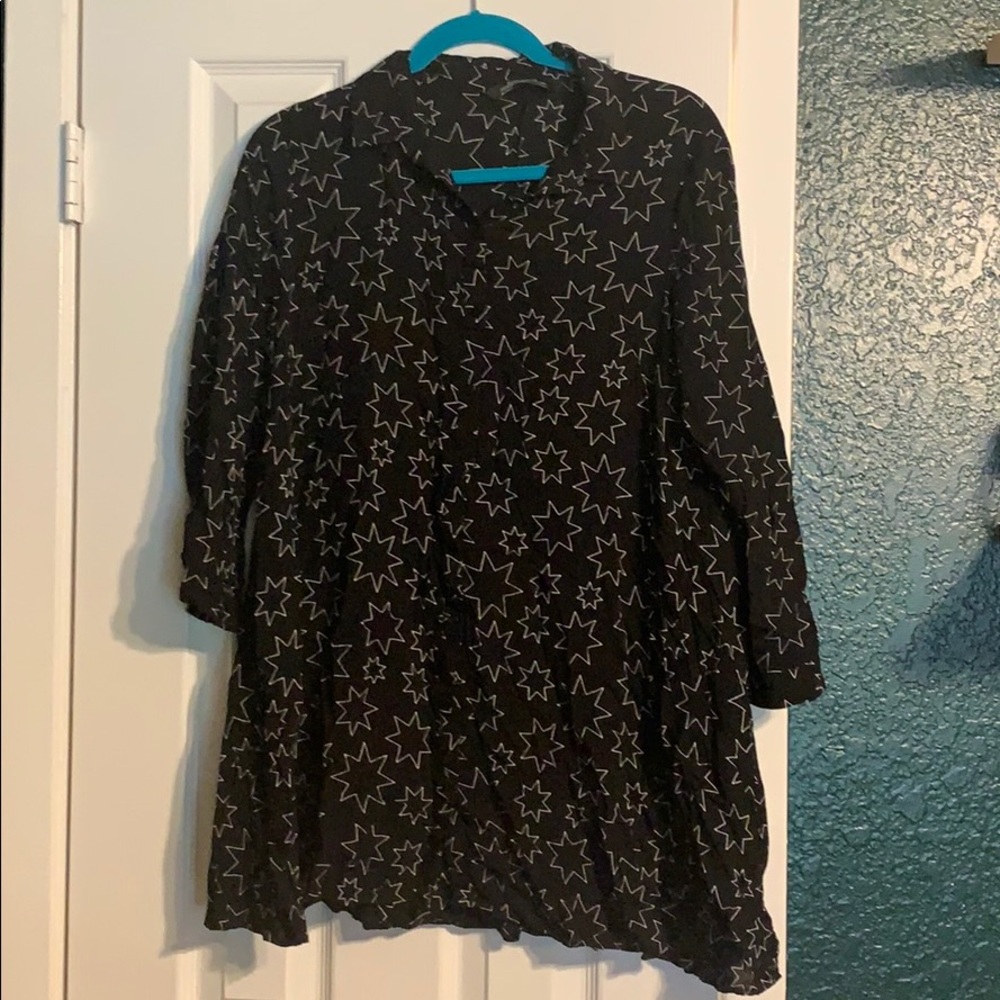 Zara black shirt dress